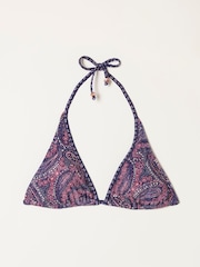 FatFace Maci Purple Paisley Bikini Top - Image 5 of 5