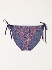 Rue Purple Paisley Tie Side Bikini Bottoms - Image 5 of 5
