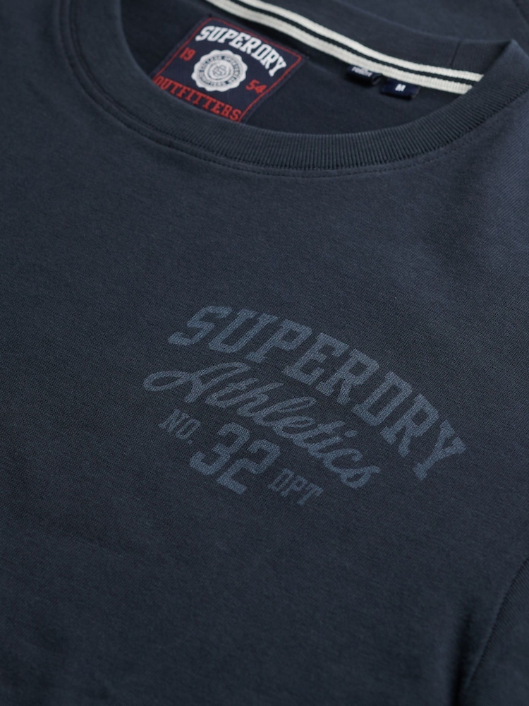 Superdry Blue Vintage Athletic Essential Graphic Print T-Shirt - Image 5 of 5