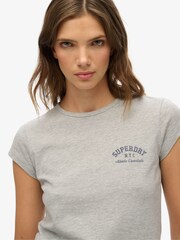 Superdry Grey Athletic Essential Slub T-Shirt - Image 4 of 6