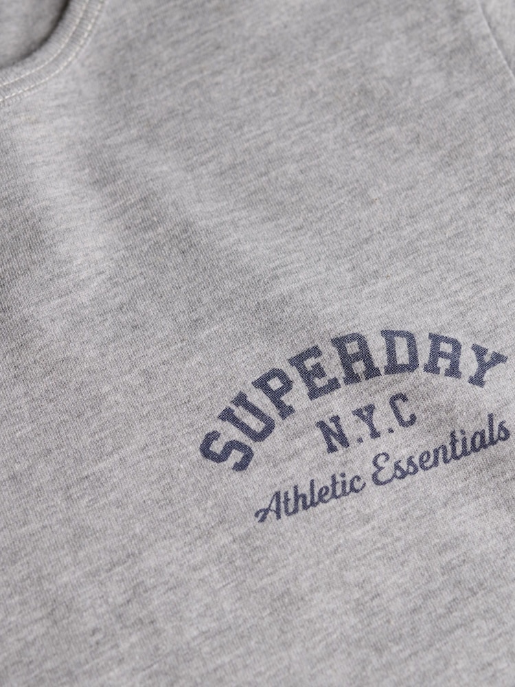 Superdry Grey Athletic Essential Slub T-Shirt - Image 6 of 6 Superdry Grey Athletic Essential Slub T-Shirt - Image 6 of 6