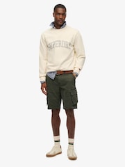 Superdry White Athletic Essentials Crew Sweat top - Image 3 of 6