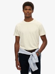 Superdry Cream Classic Essential T-Shirt - Image 1 of 6