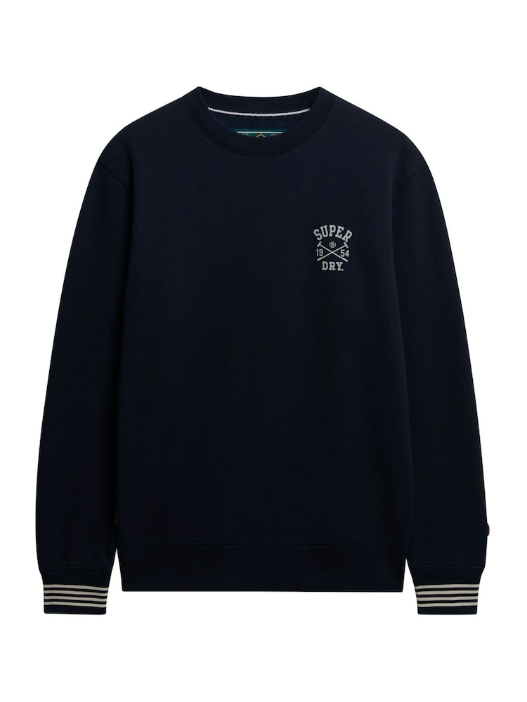 Superdry Blue Athletic Club Crew Sweat top - Image 5 of 5