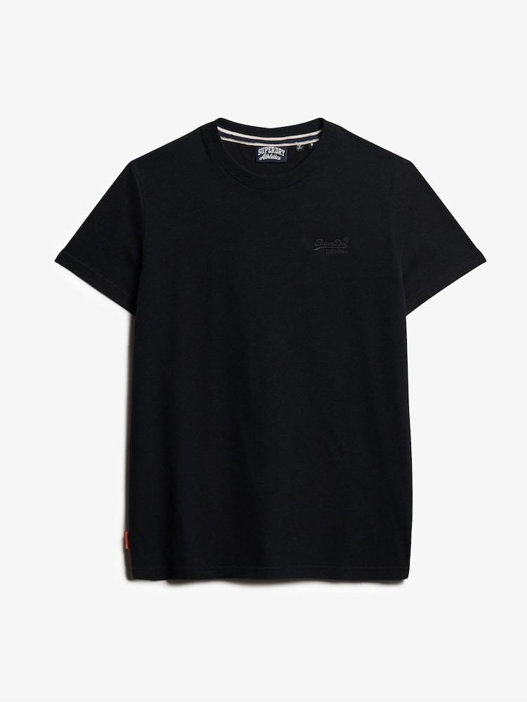 Superdry Black Cotton Essential Logo T-Shirts 3 Pack - Image 2 of 4