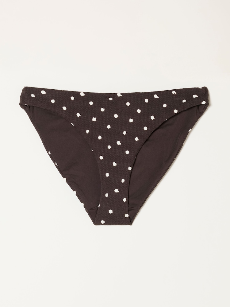 FatFace Chocolate Brown Polka Dot Bikini Bottom - Image 5 of 5