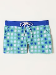 FatFace Hove Green Sun Print Board Short - Image 1 of 1