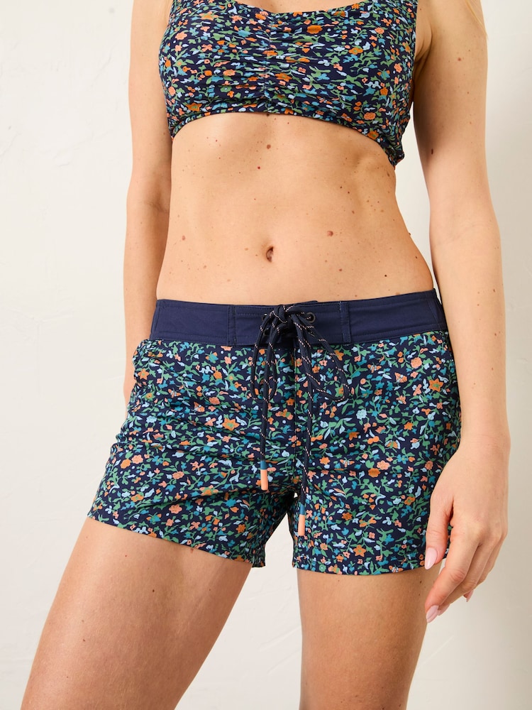 FatFace Hove Navy Surf Ditsy Board Short - Image 1 of 5