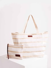 Seaspray Jumbie Stripe Beach Bag And Purse Set - Image 1 of 4