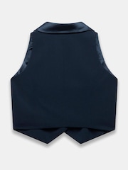 Mint Velvet Blue Tuxedo Waistcoat - Image 8 of 8