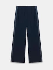 Mint Velvet Blue Wide Tuxedo Trousers - Image 8 of 8