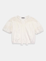 Mint Velvet Cream Cotton Embroidered Top - Image 7 of 8