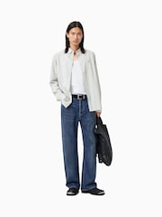 AllSaints White Nolan Long Sleeve Shirt - Image 4 of 8