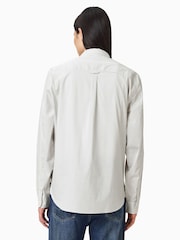 AllSaints White Nolan Long Sleeve Shirt - Image 7 of 8
