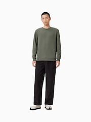 Verde - AllSaints Slim Fit Raven Sweatshirt - Imagen 1 de 6