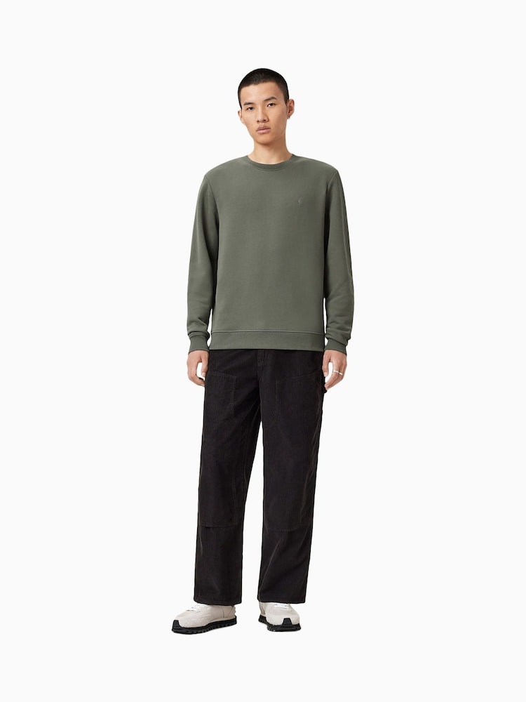 Verde - AllSaints Slim Fit Raven Sweatshirt - Imagen 1 de 6