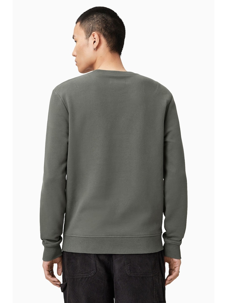 Verde - AllSaints Slim Fit Raven Sweatshirt - Imagen 2 de 6