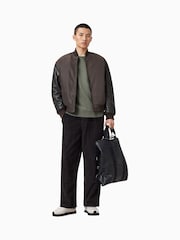 Verde - AllSaints Slim Fit Raven Sweatshirt - Imagen 3 de 6