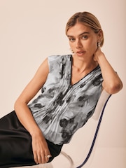 Mint Velvet Grey Floral Print Blouses - Image 2 of 7