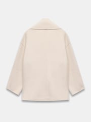 Mint Velvet White Wool Blend Hand Finished Scarf Coat - Image 8 of 8