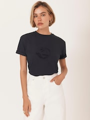 Mint Velvet Blue Motif T-Shirt - Image 4 of 8