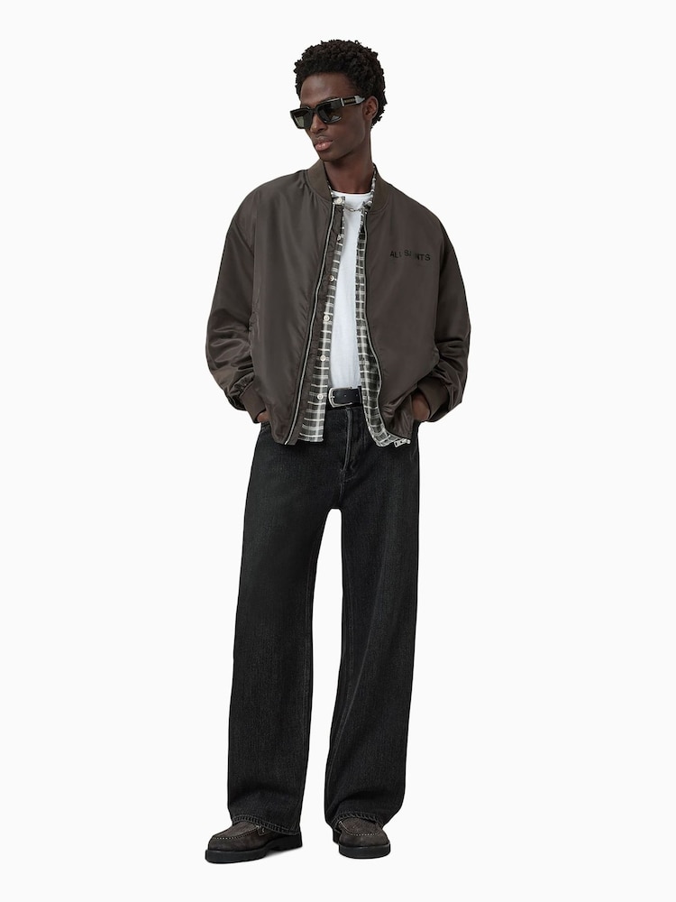 AllSaints Green Future Bomber Jacket - Image 1 of 8