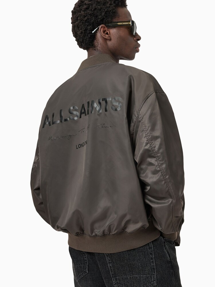 AllSaints Green Future Bomber Jacket - Image 2 of 8