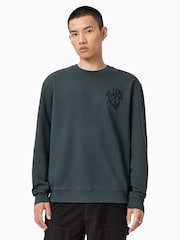 AllSaints Blue Orlando Crew Sweatshirt - Image 1 of 9