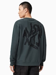 AllSaints Blue Orlando Crew Sweatshirt - Image 2 of 9