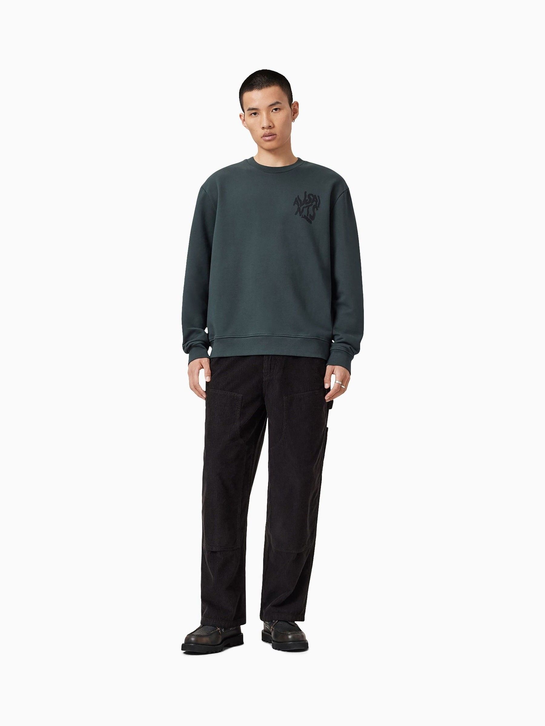 Buy AllSaints Blue Orlando Crew Cotton Sweatshirt from Next USA
