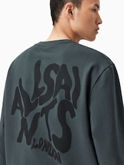 AllSaints Blue Orlando Crew Sweatshirt - Image 7 of 9