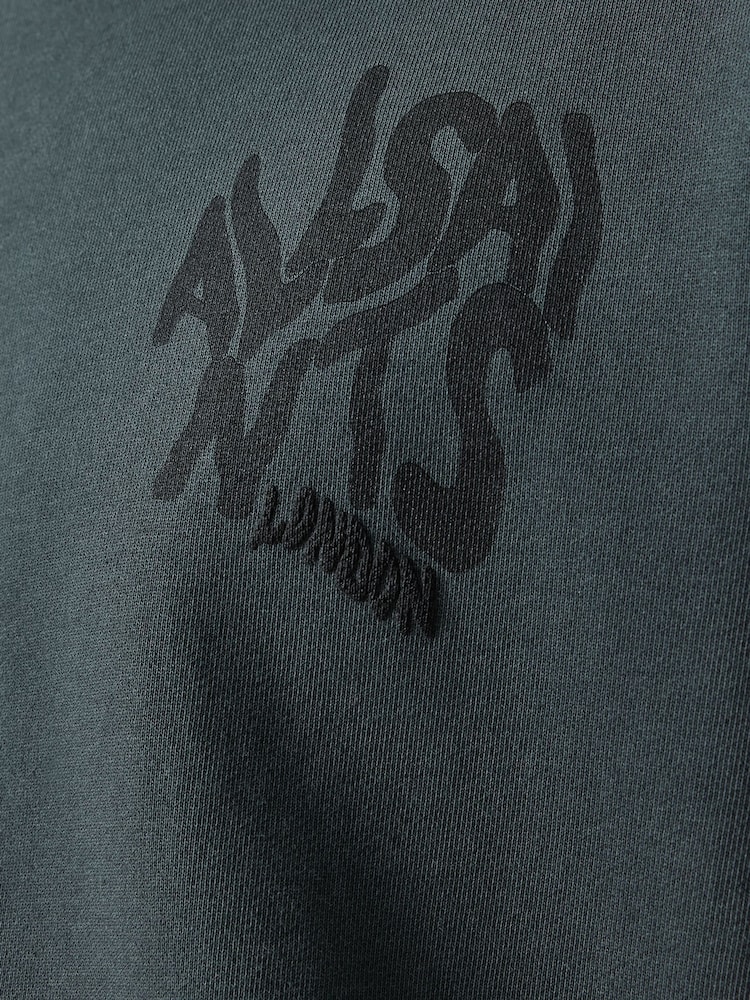 AllSaints Blue Orlando Crew Sweatshirt - Image 9 of 9