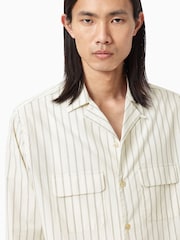 AllSaints White Stanley Long Sleeve Shirt - Image 2 of 7