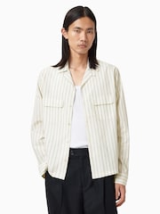 AllSaints White Stanley Long Sleeve Shirt - Image 3 of 7