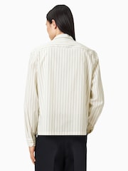 AllSaints White Stanley Long Sleeve Shirt - Image 4 of 7