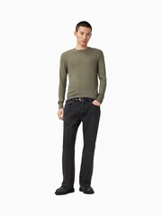 zelena - Pulover iz merino volne z okroglim ovratnikom AllSaints Mode - Slika 5 iz 9