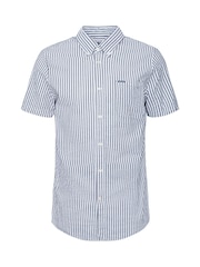 Barbour® Blue Cresswell Seersucker Summer Fit Shirt - Image 6 of 7