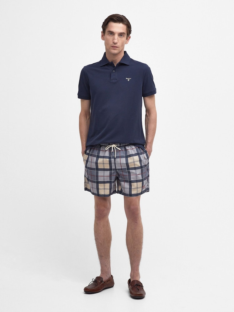 Barbour® Green Staple Tartan Swim Shorts - Image 1 of 6