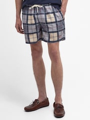 Barbour® Green Staple Tartan Swim Shorts - Image 2 of 6