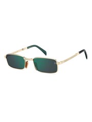 Eyewear by David Beckham Gold Fodable Rectangular Sunglasses in Green Special Edition - Image 2 of 6