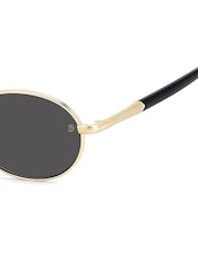 Eyewear by David Beckham Oval Sunglasses in Gold and Black - Image 5 of 5