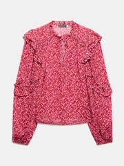 Mint Velvet Pink Floral Print Blouse - Image 6 of 6