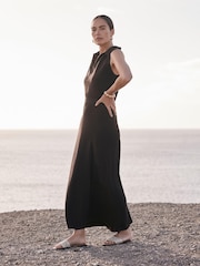 Mint Velvet Brown Knit Midi Dress - Image 3 of 8