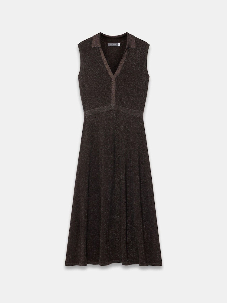 brown pink polka dot dress KIMORA YARN DYED STRIPE COTTON BUTTON-UP COLLARED MAXI DRESS – Velvet by  Graham & Spencer main image 1