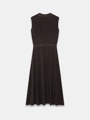 Mint Velvet Brown Knit Midi Dress - Image 8 of 8