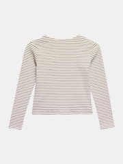 Mint Velvet White Striped Ruched Top - Image 8 of 8