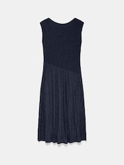 Mint Velvet Blue Pleated Midi Dress - Image 7 of 8