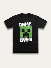 Brand Threads Black Minecraft T-Shirt - Image 1 of 2
