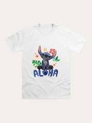 Brand Threads White Disney Lilo and Stitch Movie T-Shirt - Image 1 of 1