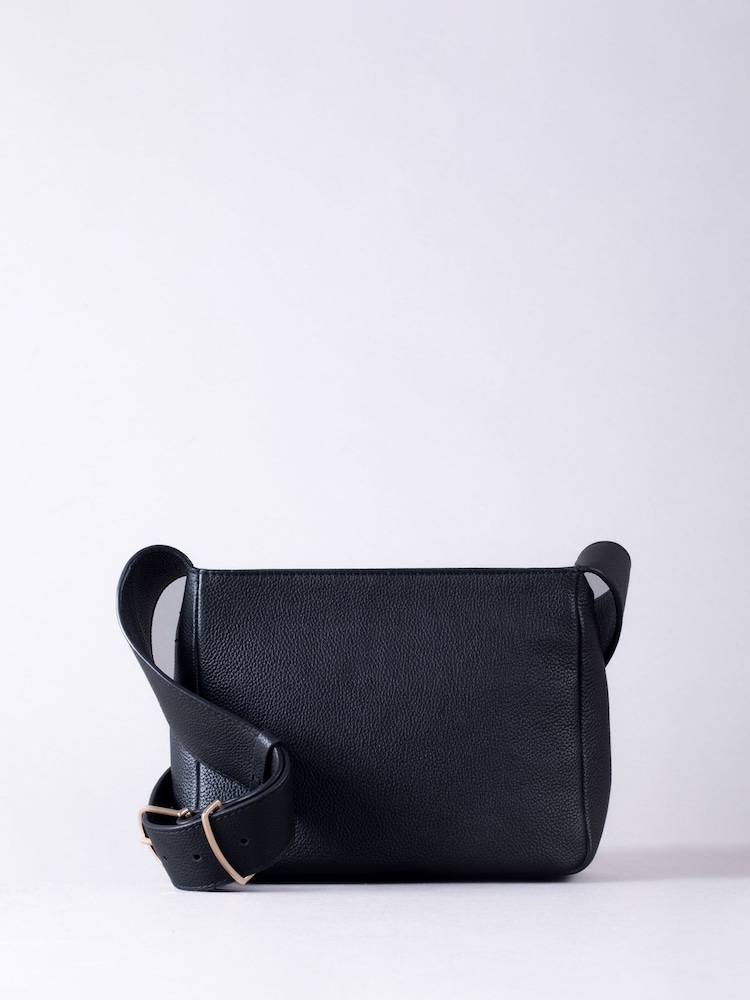 Lakeland Leather Black Newton Cross-Body Bag - Image 1 of 6